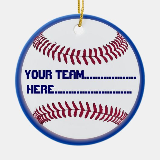 American Softball charm en Souvenir Keramisch Ornament (Voorkant)