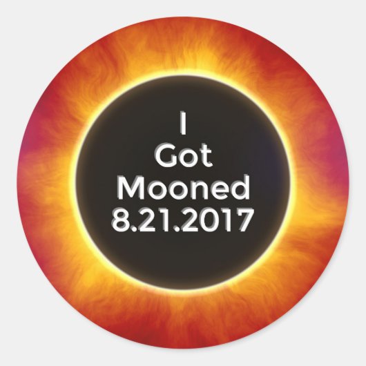 American Solar Eclipse heeft op 21 augustus jl. Ronde Sticker (Voorkant)