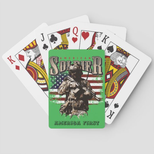 American Soldier Design Klassieke speelkaarten (Achterkant)