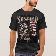 American Soldier PatrioticMilitary Graphic T-shirt