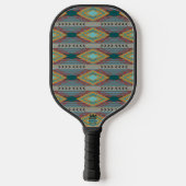 American Southwest Patterned Art And Earthy Colors Pickleball Paddle (Achterkant)