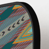 American Southwest Patterned Art And Earthy Colors Pickleball Paddle (Links Detail)