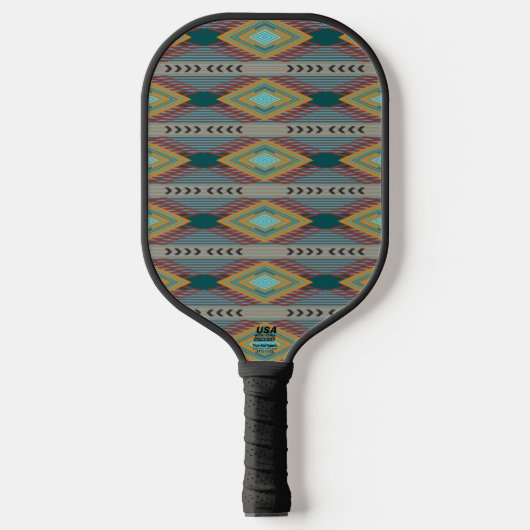 American Southwest Patterned Art And Earthy Colors Pickleball Paddle (Voorkant)