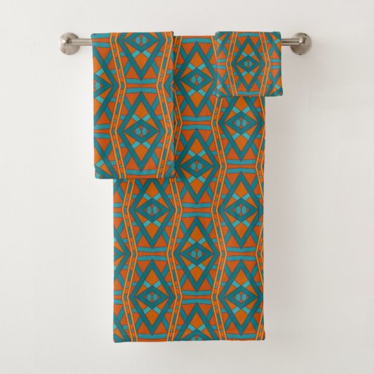 American Southwestern Style Pattern And Colors Art Bad Handdoek (Insitu)