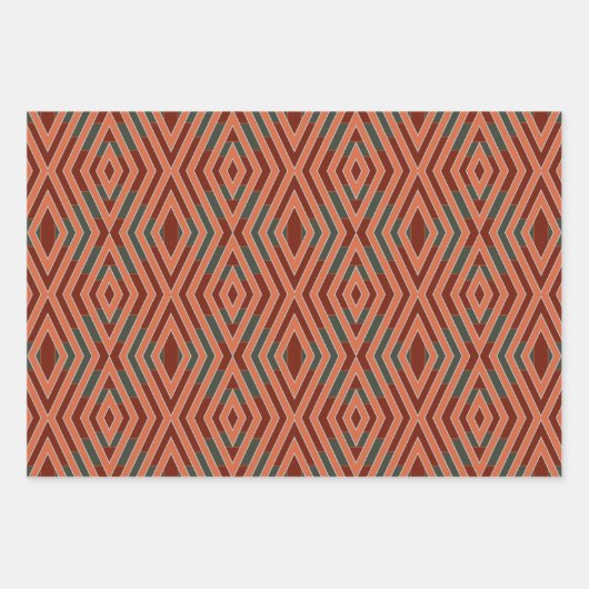 American Southwestern Tribal Pattern Art And Color Inpakpapier Vel (Voorkant)