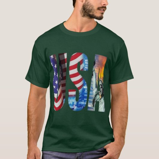 American Spirit Bold Typography T-shirt (Voorkant)