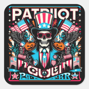 American Spirit Festival in de stijl van de Pop Vierkante Sticker