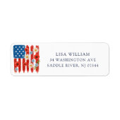 American Spirit flag Retour Address Label (Voorkant)