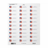 American Spirit flag Retour Address Label (Full Sheet)