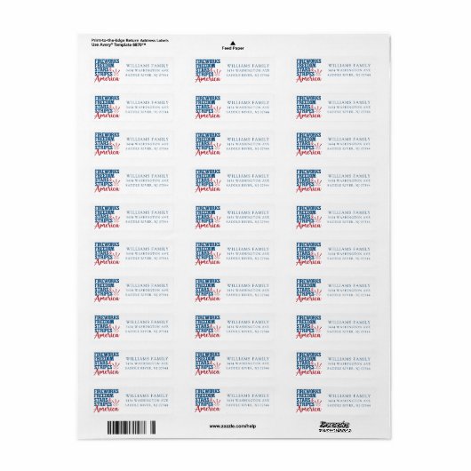 American Spirit Patriotic retouradres label (Full Sheet)
