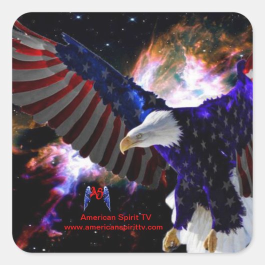 American Spirit TV - U.S.A. Eagle Sticker (Voorkant)