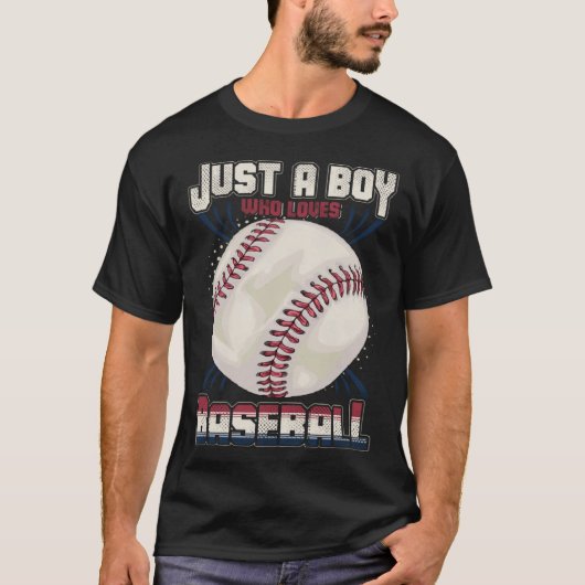 American Sport Fan Baseball  Boys Batter Baseball T-shirt (Voorkant)