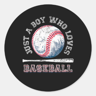 American Sport Fan Honkbal Lover Boys Batter Ronde Sticker