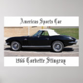 American Sports Car-1966 Corvette Stingray Poster (Voorkant)