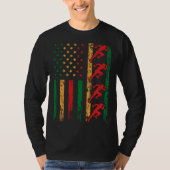 American Sports Flag Black History Month Track And T-shirt (Voorkant)