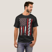 American Sports Flag Christmas Bowling Pins Athlet T-shirt (Voorkant volledig)