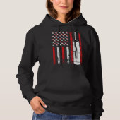 American Sports Flag Christmas Cricket Athletic Hoodie (Voorkant)