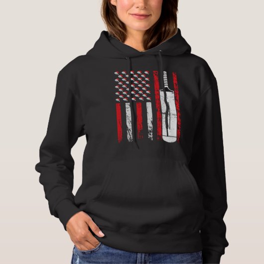 American Sports Flag Christmas Cricket Athletic Hoodie (Voorkant)