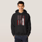 American Sports Flag Christmas Cricket Athletic Hoodie (Voorkant volledig)