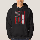 American Sports Flag Christmas Cricket Athletic Hoodie (Voorkant)