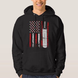 American Sports Flag Christmas Cricket Athletic Hoodie
