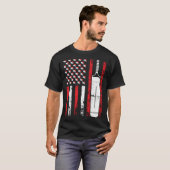 American Sports Flag Christmas Cricket Athletic T-shirt (Voorkant volledig)