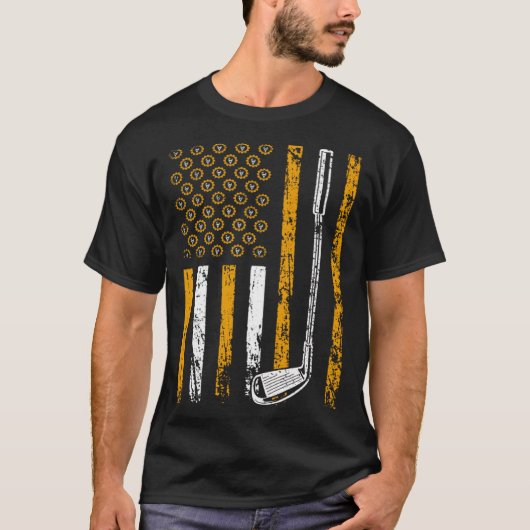 American Sports Flag Construction Tool Golf Club T-shirt (Voorkant)