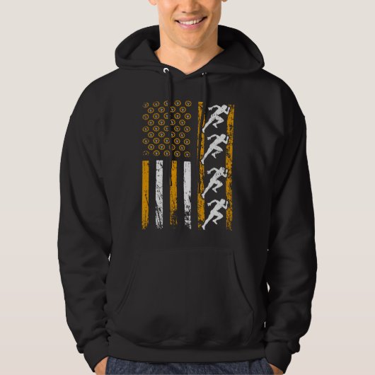 American Sports Flag Construction Track And Field Hoodie (Voorkant)