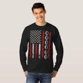 American Sports Flag National Nurses Day Rugby Foo T-shirt (Voorkant volledig)