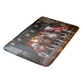 American Staffordshire bij de open haard Kerstmis Badmat (Gekanteld)