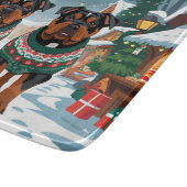 American Staffordshire Christmas Snow Holiday  Snijplank (Hoek)