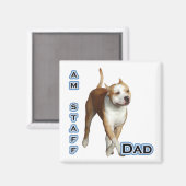 American Staffordshire Dad 4 - Magneet (Voorkant / Achterkant)