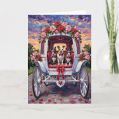 American Staffordshire Dog Valentine's Day Kaart (Voorkant)