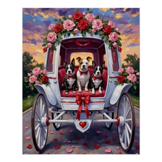 American Staffordshire Dog Valentine's Day Perfect Poster (Voorkant)