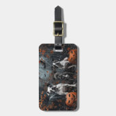 American Staffordshire Halloween Night Doggy Bagagelabel (Voorkant verticaal)