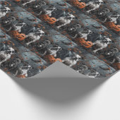 American Staffordshire Halloween Night Doggy Cadeaupapier (Hoek)