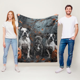 American Staffordshire Halloween Night Doggy Fleece Deken