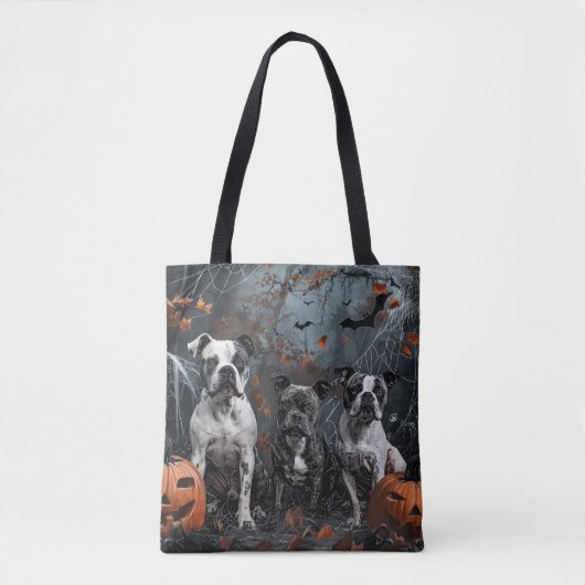American Staffordshire Halloween Night Doggy Tote Bag (Voorkant)