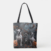 American Staffordshire Halloween Night Doggy Tote Bag (Achterkant)