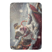 American Staffordshire Hond Kerstfeest Badmat (Voorkant Verticaal)