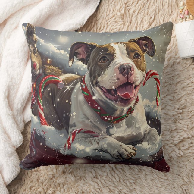 American Staffordshire Hond Kerstfeest Kussen (Deken)