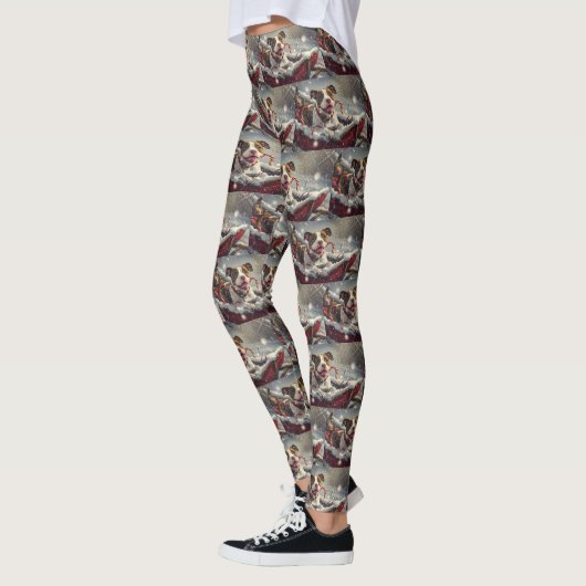 American Staffordshire Hond Kerstfeest Leggings (Links)