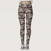 American Staffordshire Hond Kerstfeest Leggings (Voorkant)