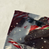 American Staffordshire Hond Kerstfeest Strandlaken (In situ)