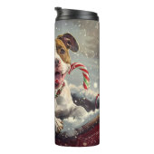 American Staffordshire Hond Kerstfeest Thermosbeker (Geroteerd rechts)