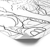 American Staffordshire Hond Volwassen Kleurplaten Poster (Hoek)