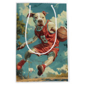 American Staffordshire Hondenbasketbal Medium Cadeauzakje (Voorkant)