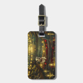 American Staffordshire kerstvakantie Bagagelabel (Voorkant verticaal)