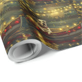 American Staffordshire kerstvakantie Cadeaupapier (Rol Hoek)