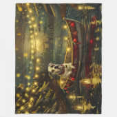 American Staffordshire kerstvakantie Fleece Deken (Voorkant)